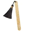 Glitzer Nagelfeile GOLD mit schwarzem Pompon | Kure BAZAAR