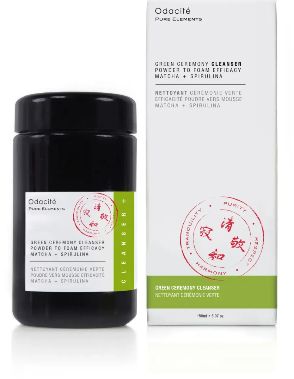Green Ceremony Cleanser - Puder-zu-Schaum-Cleanser mit Matcha + Spirulina Alge