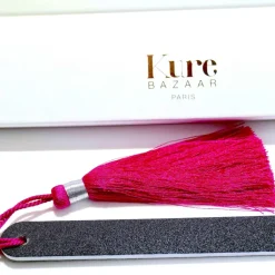Pompom Nail File Silver-Fuchsia/ Glitzer Nagelfeile Silber